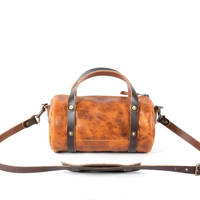 JANE LEATHER CROSSBODY - SMALL - PEANUT BISON | MOCHA STRAPS