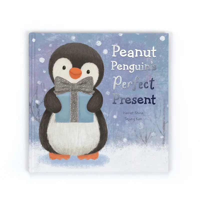 JellyCat Peanut Penguin's Perfect Present Book