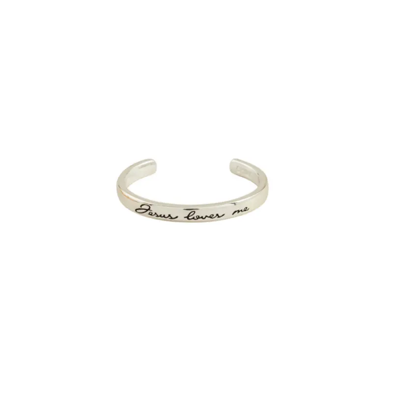 Jesus Loves Me Bracelet Silver