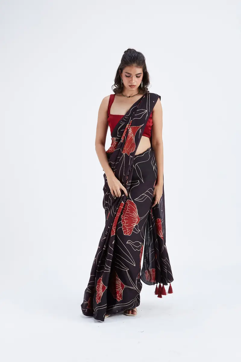 Kaia Black Modal Saree