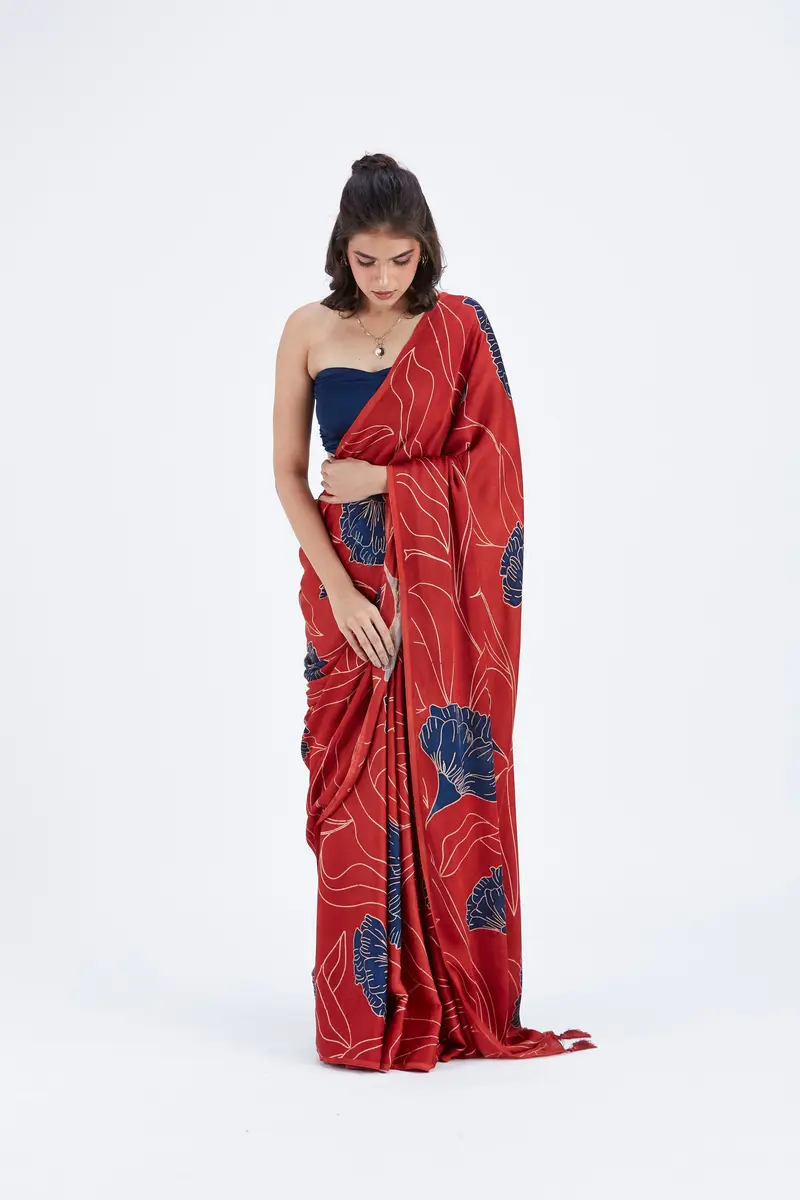 Kaia Red Modal Saree