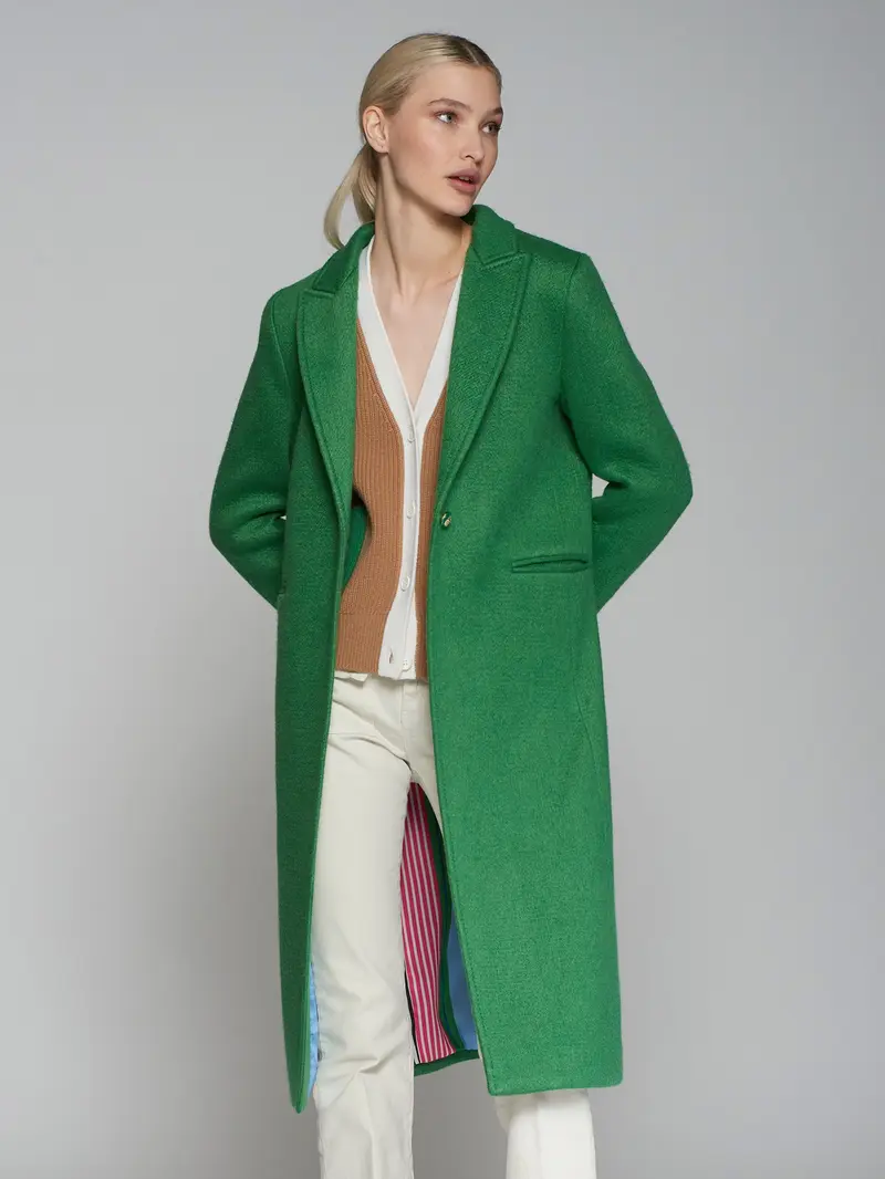 Katherin Green Wool Blend Coat