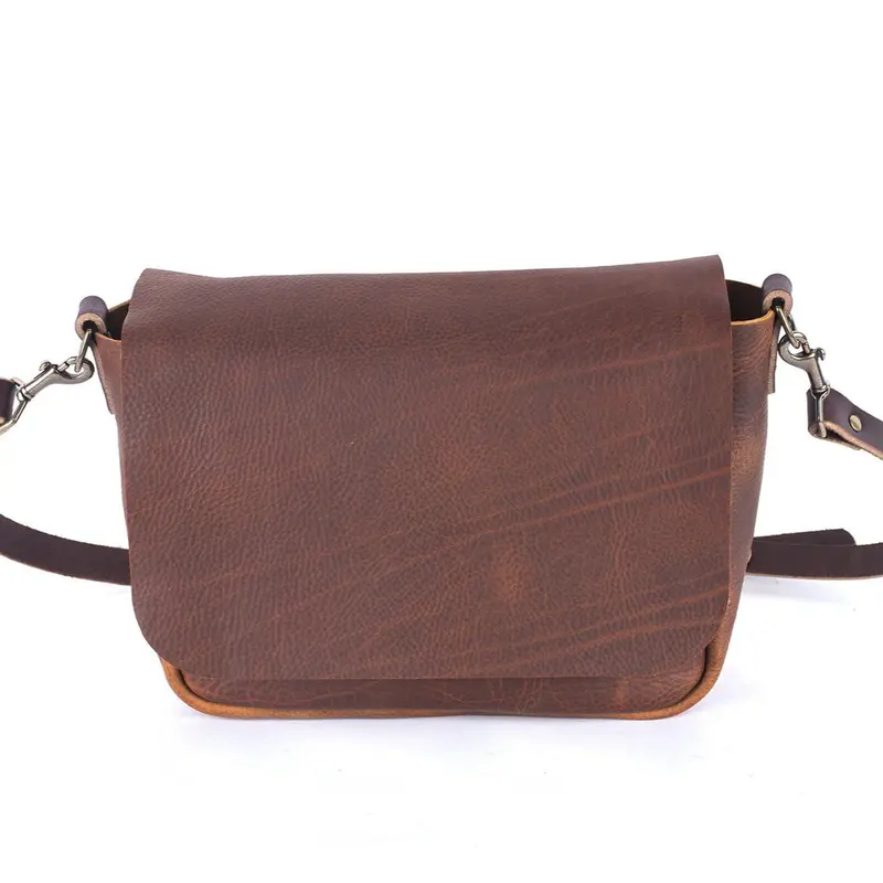 KINDLE LEATHER SATCHEL - SADDLE