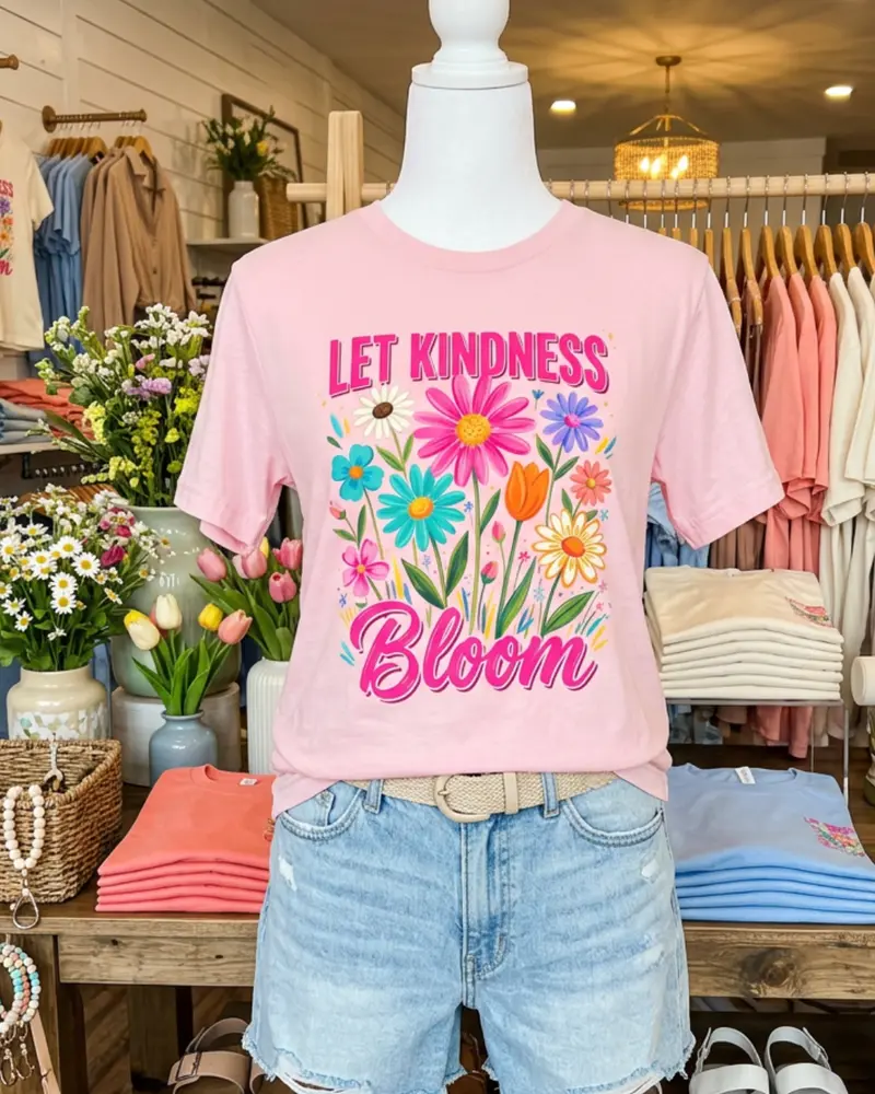 Kindness in Bloom Tee - Pink