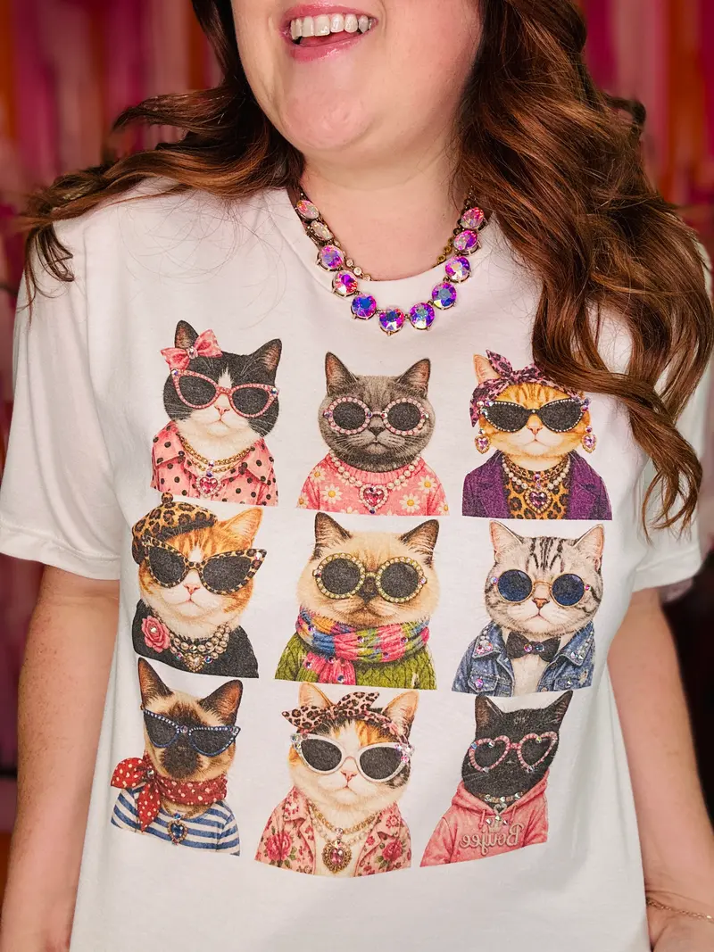 Kitty Collage Boujee Tee - PGB EXCLUSIVE