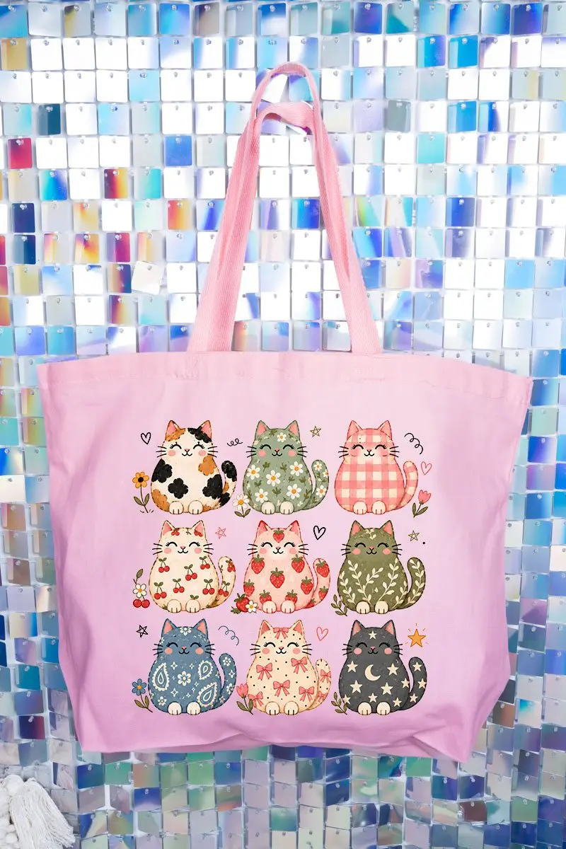 Kitty Crew Canvas Jumbo Tote
