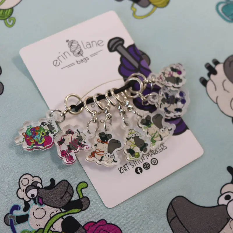 Knitting Stitch Marker Sets in Knotty Sheeple
