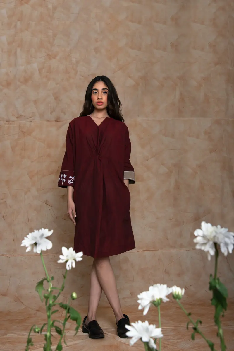 Knotted Midi Dress