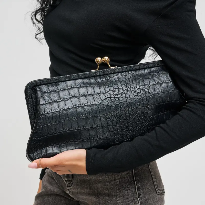 Kristin - Croco Clutch