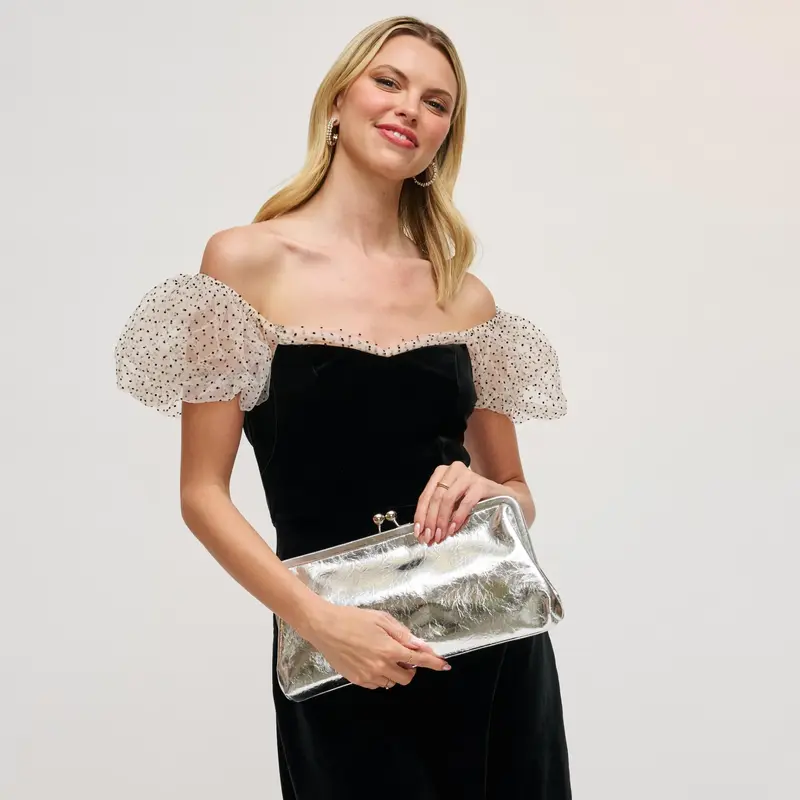 Kristin - Metallic Clutch