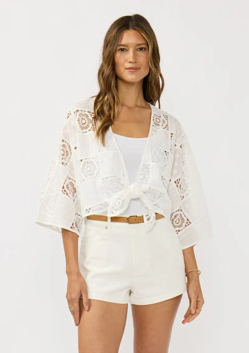 Lacey Tie Front Top