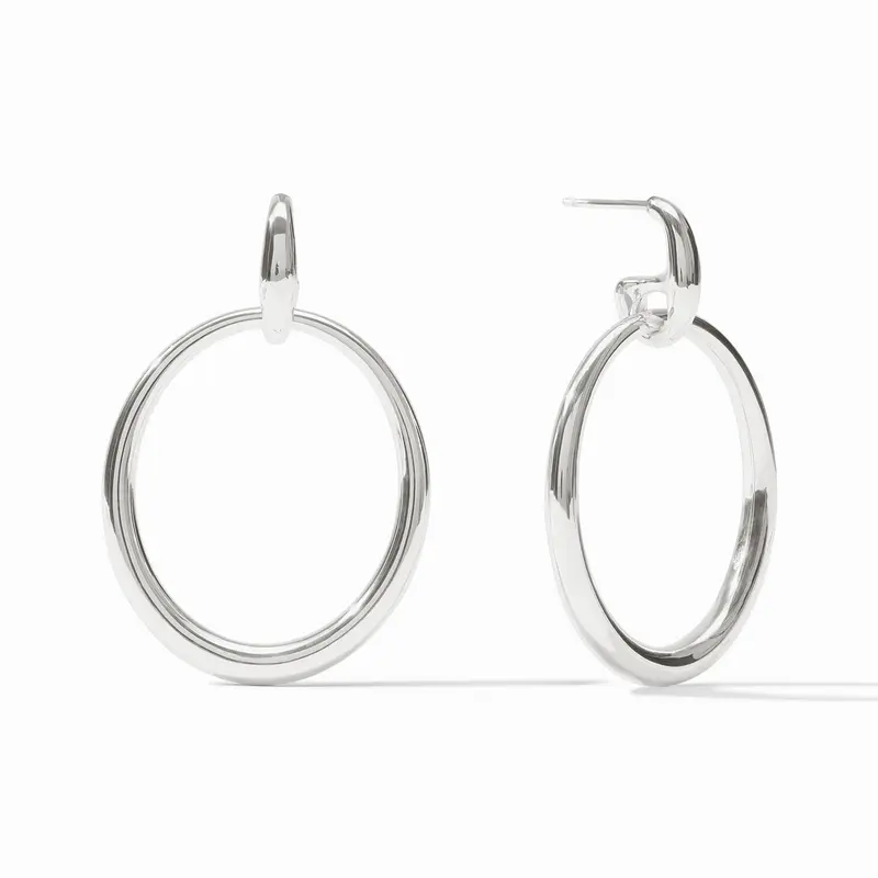 Laguna Doorknocker Earrings in Silver