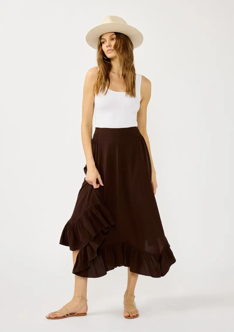 Lainey Ruffle Maxi Skirt