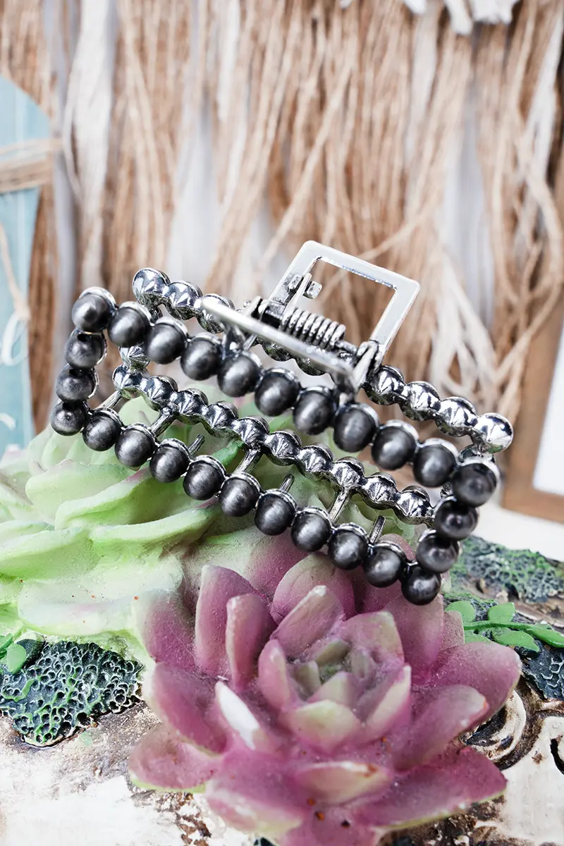 Lainey Silver Pearl Hair Claw