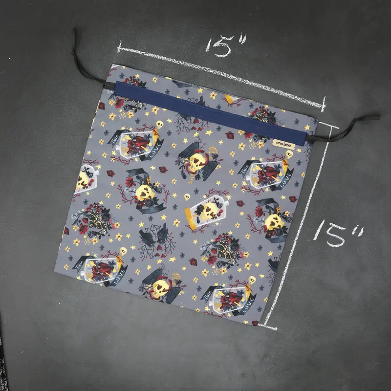 Large Drawstring Bag in Be Still My Beating Heart