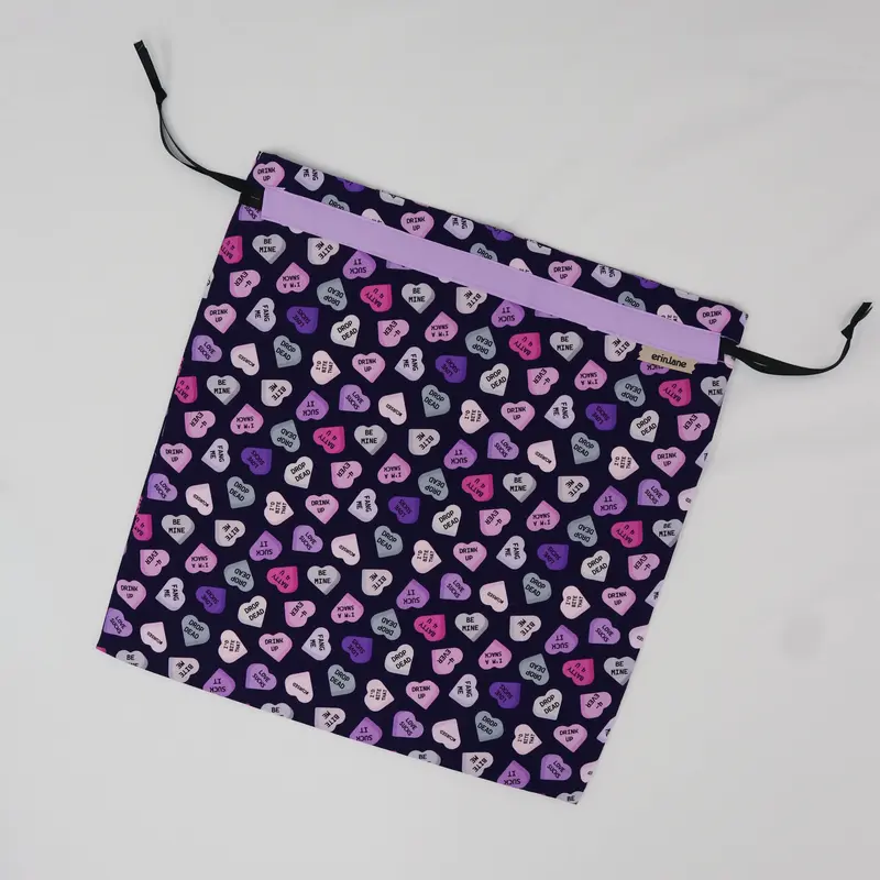 Large Drawstring Bag in Blood Sugar
