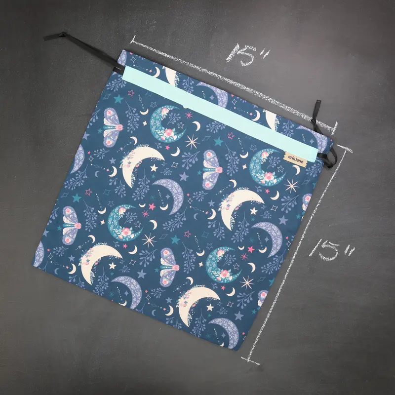 Large Drawstring Bag in Crescent Sonata