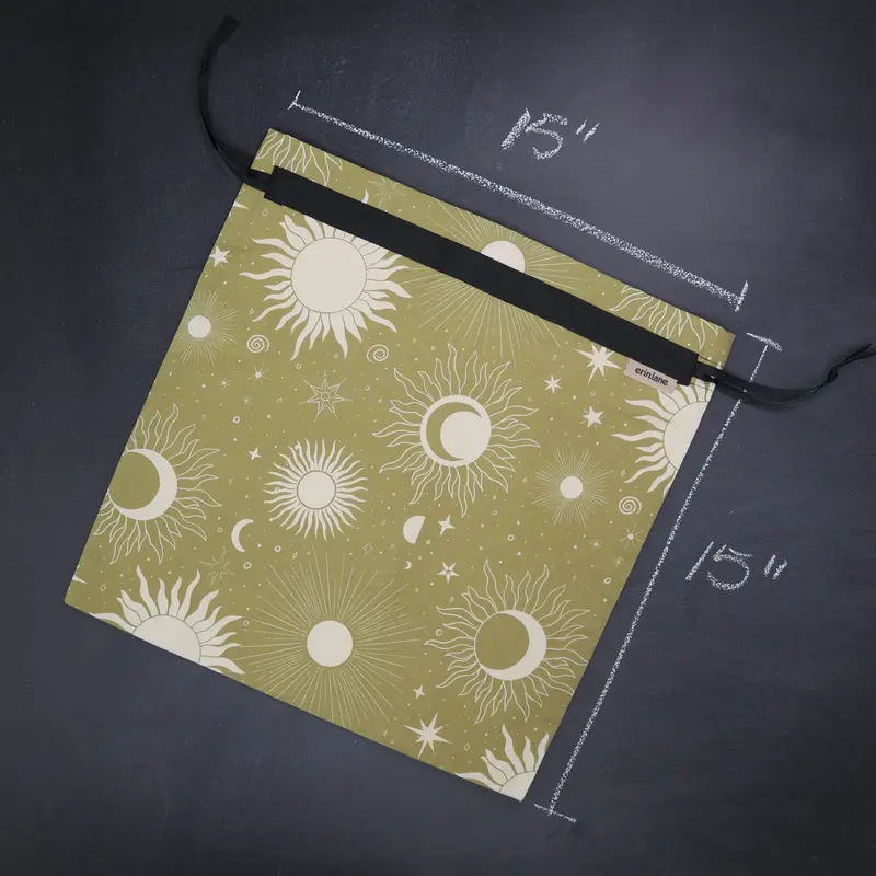 Large Drawstring Bag in Guilded Eclipse