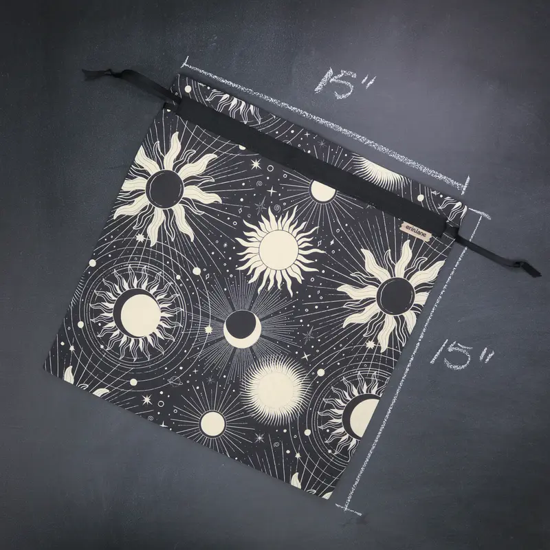 Large Drawstring Bag in Lunar Solstice
