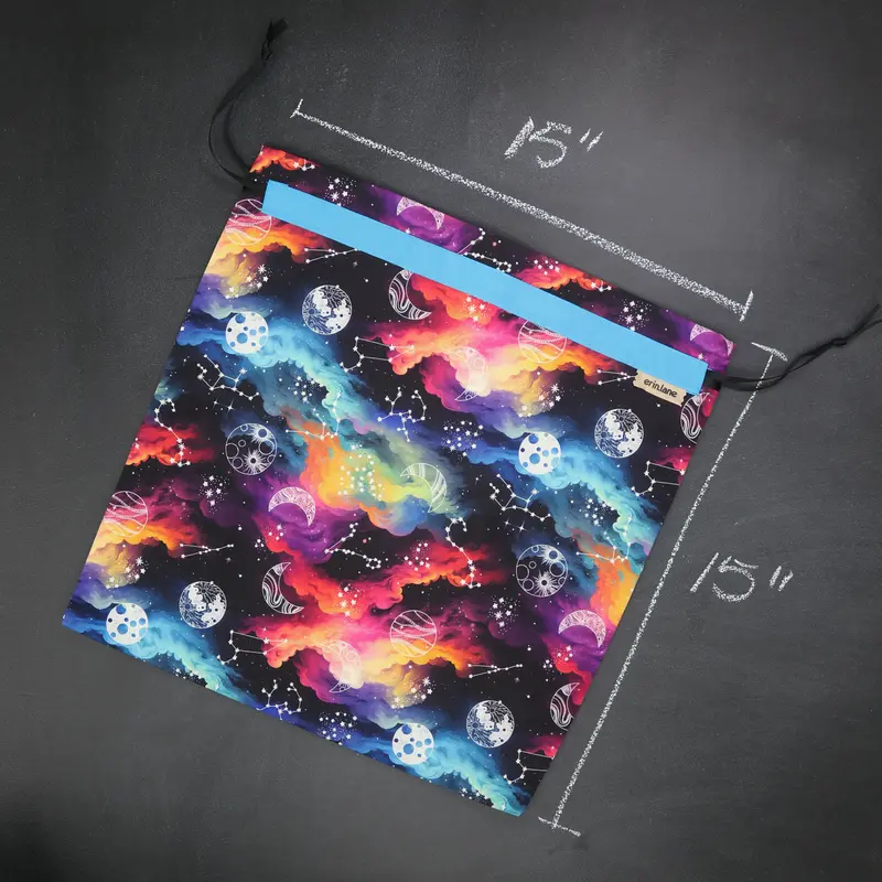 Large Drawstring Bag in Once Upon a Galaxy