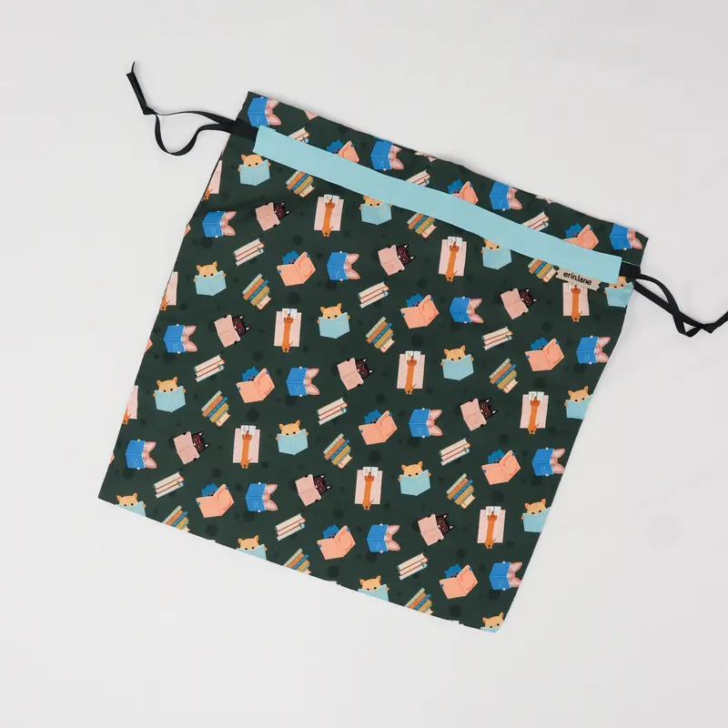 Large Drawstring Bag in Pup Fiction