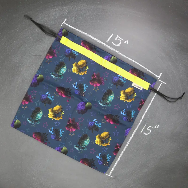 Large Drawstring Bag in Starlight Wanderings