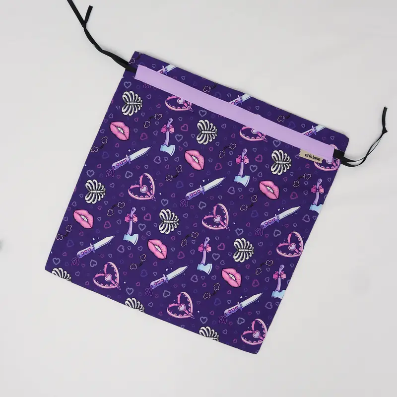 Large Drawstring Bag in Violent Little Thing