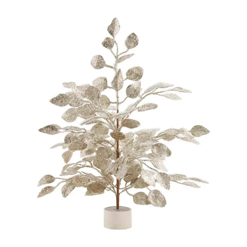 Large Faux Glitter Leaf Tree by Mudpie