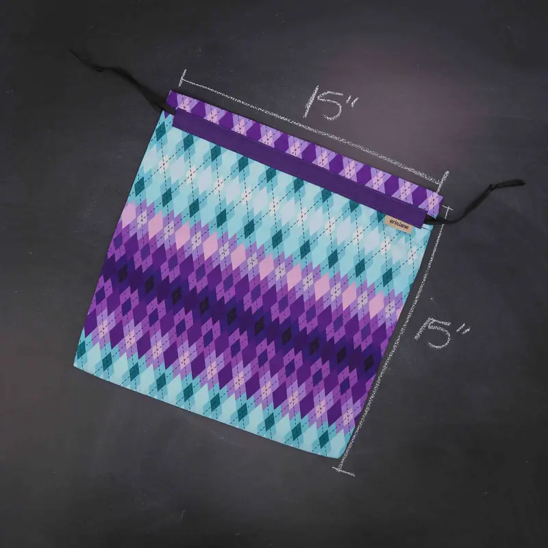 Large Project Bag in Argyle Dusk