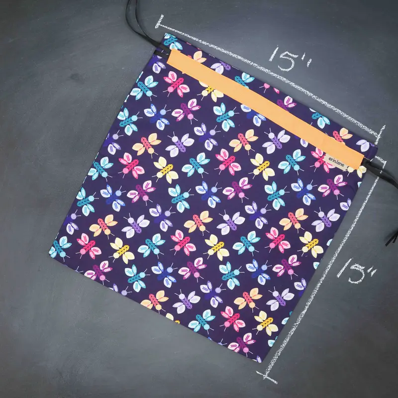 Large Project Bag in Catch the Yarn Bug