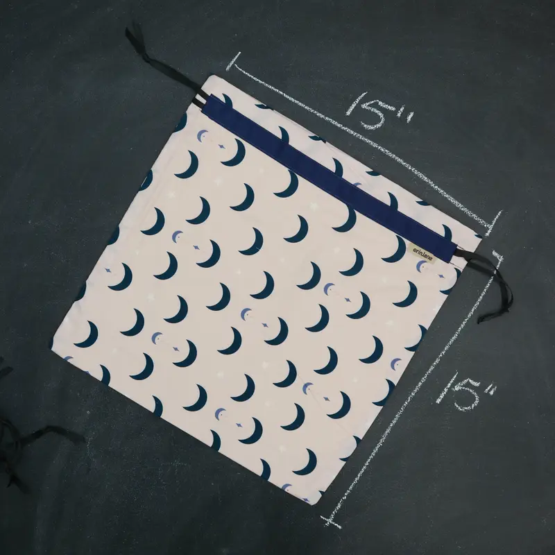 Large Project Bag in Cresent Moons