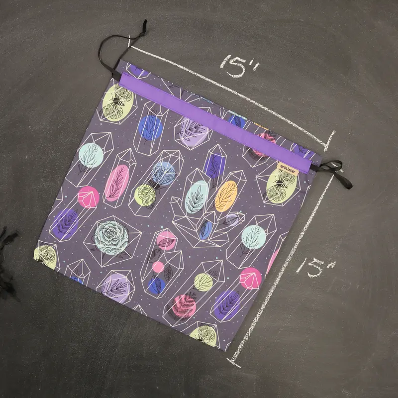 Large Project Bag in Crystal Botanicals