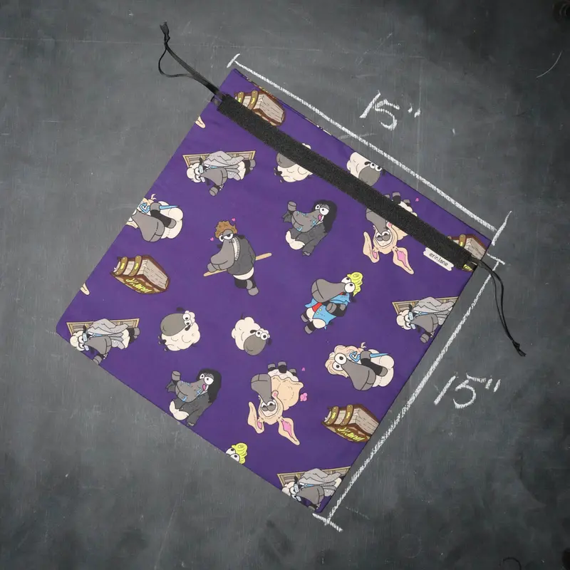Large Project Bag in Fluffy the Vampire Sheeple