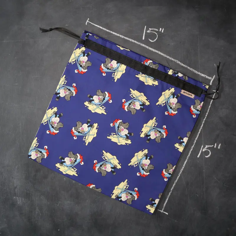 Large Project Bag in Hot Holidays Sheeple