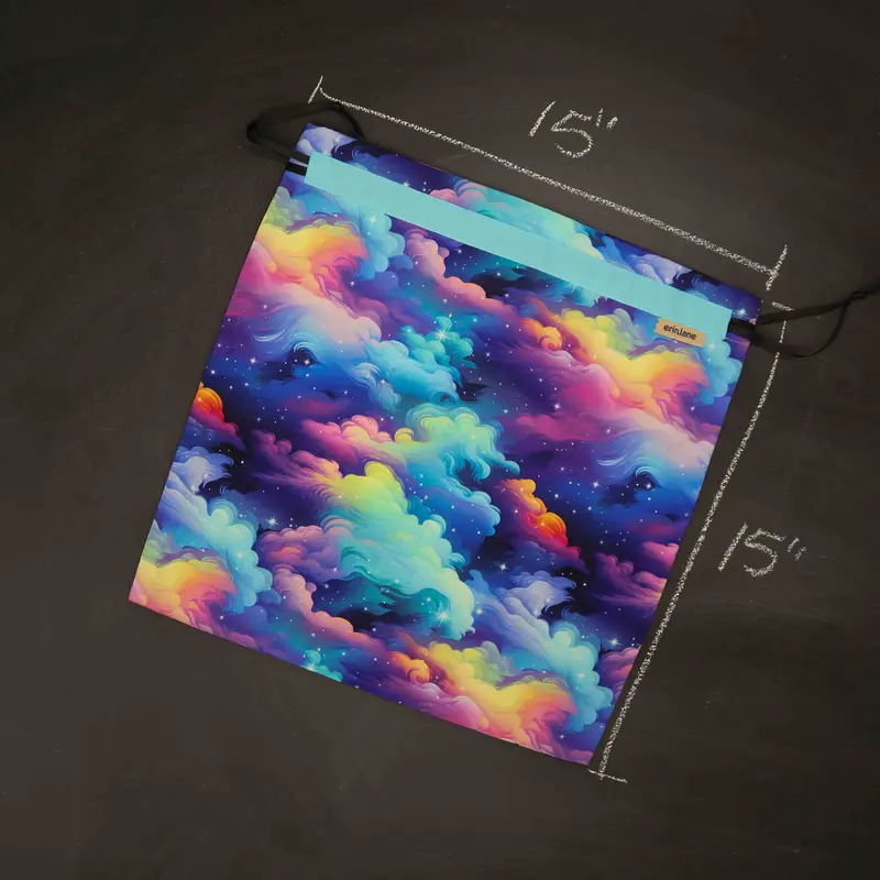 Large Project Bag in Rainbow Waves
