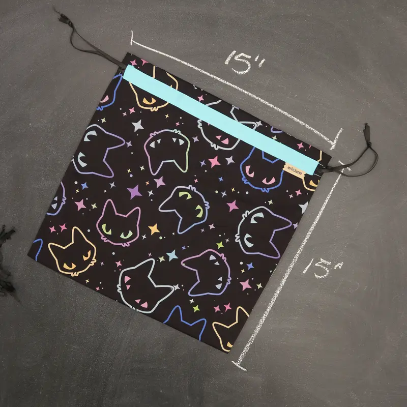 Large Project Bag in Starry Cats