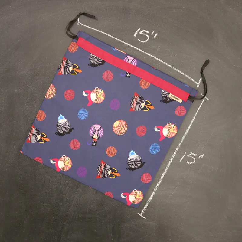 Large Project Bag in Villianous Yarn Boys