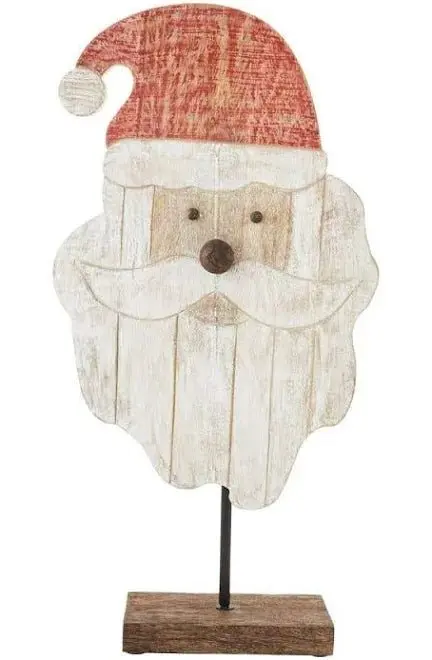 Large Wooden Santa Table Sitter by Mud Pie