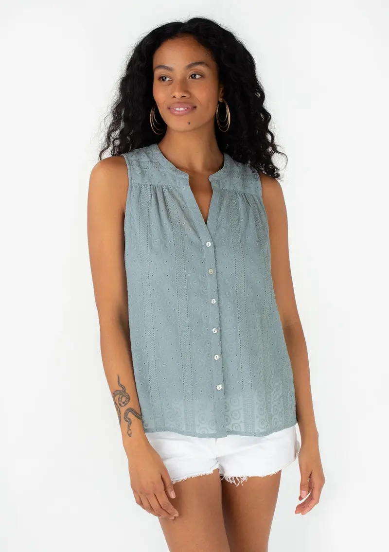 Last Chance Eyelet Tank Top