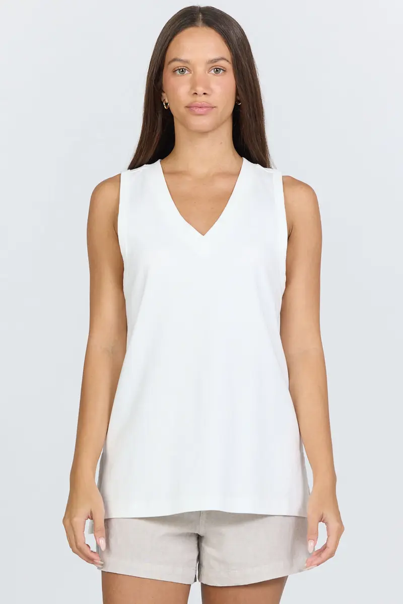Laurel Tank in White