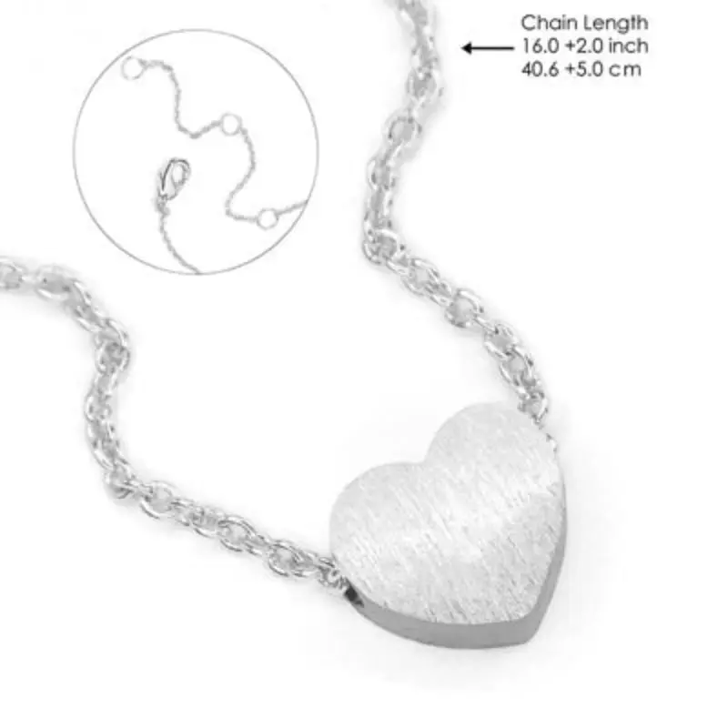 Lauren Spencer Silver Heart Necklace