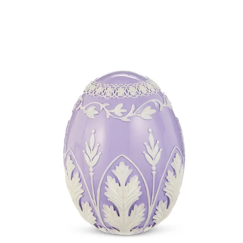Lavender Fretwork Egg 8 in