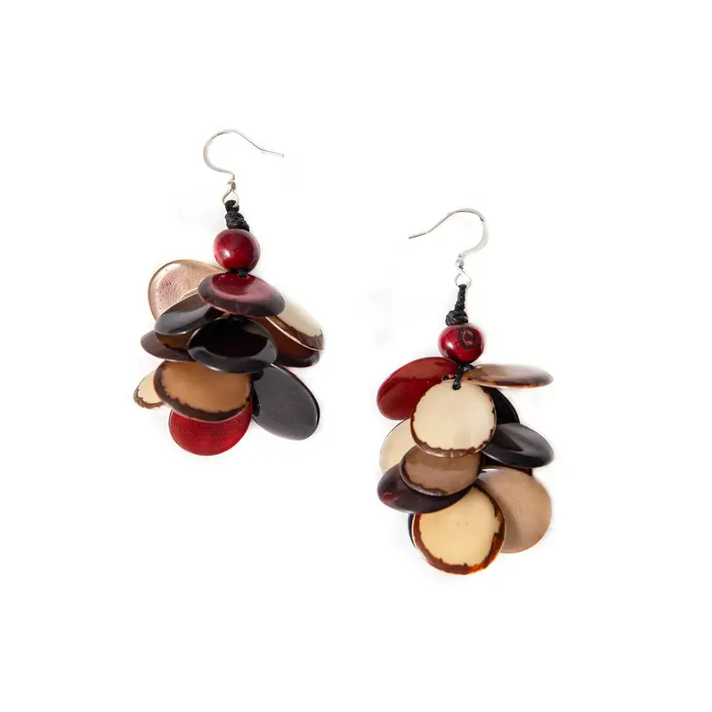 Layered Disc Earrings - 4 colors