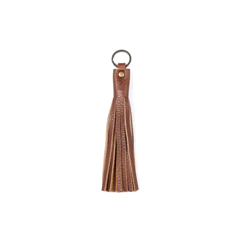 LEATHER TASSEL KEY CHAIN - LONG