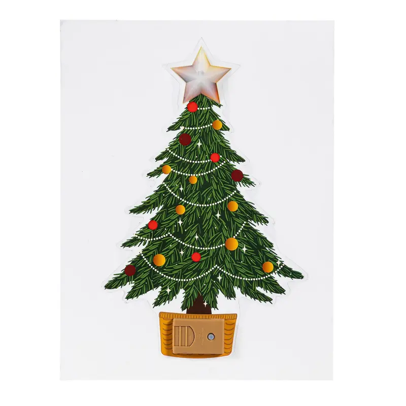 LED Christmas Tree with Light Decal