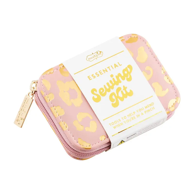 Leopard Sewing Kit Blush by Mudpie