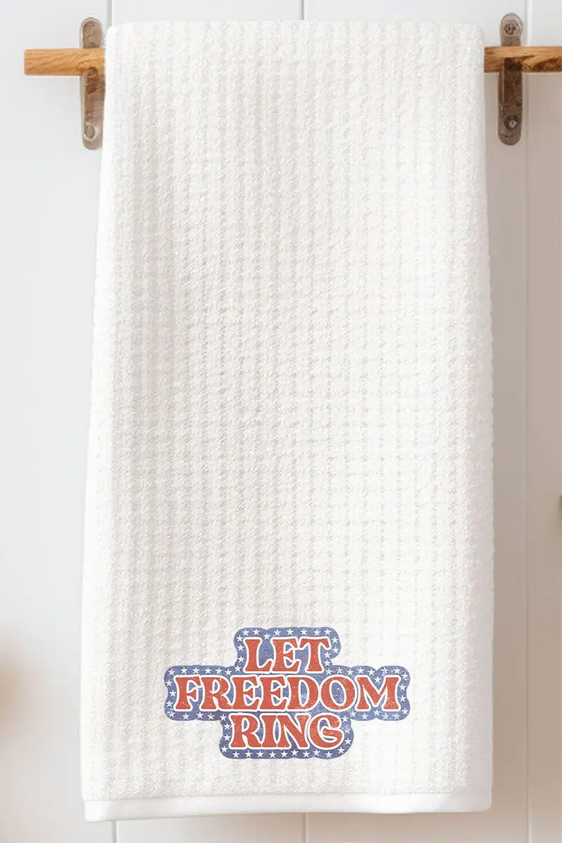 Let Freedom Ring Waffle Kitchen Towel