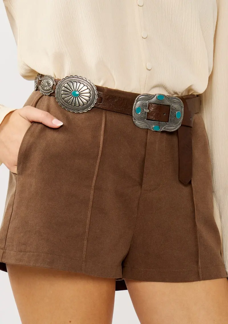 Leto Accessories Turquoise Concho Belt