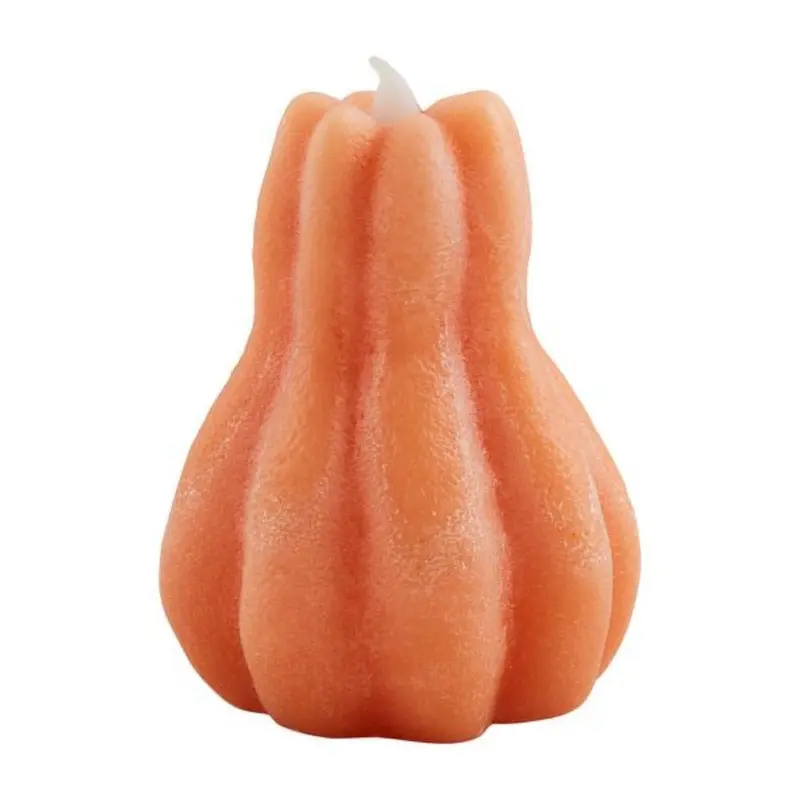 Light Orange Pumpkin Flameless Candle