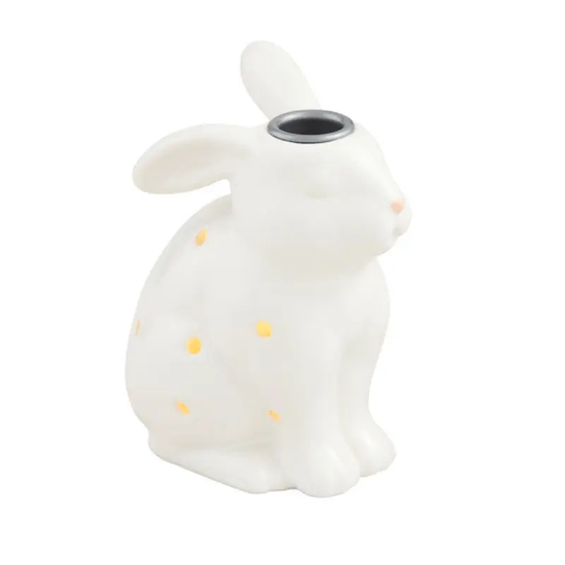 Light Up Bunny Taper Holder Large by MudPie
